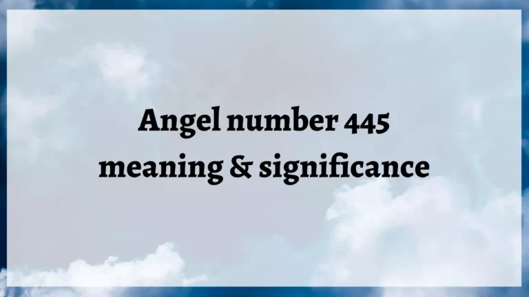 445 angel number